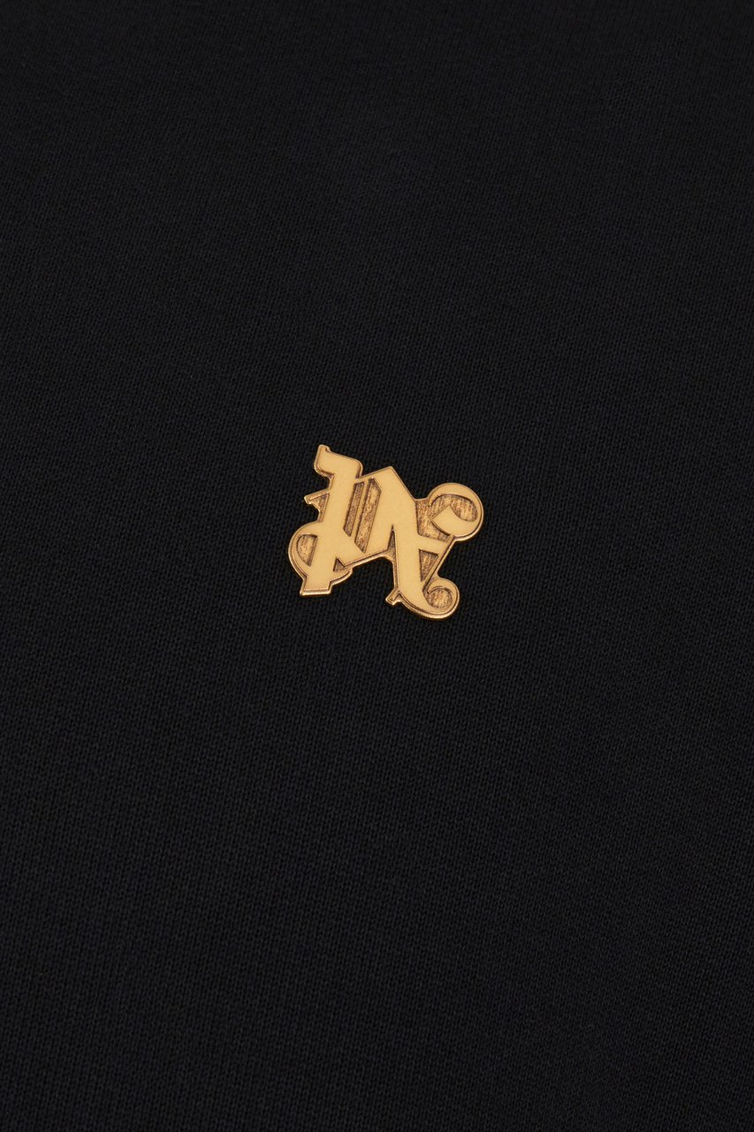 Palm Angels Palm Angels Black cotton sweatshirt Zwart