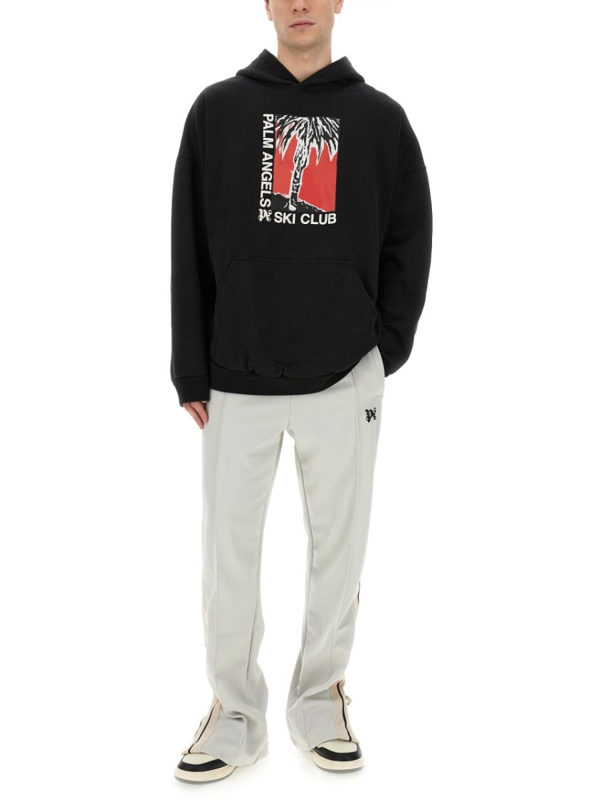 Palm Angels Palm Ski Club Print Sweatshirt Zwart