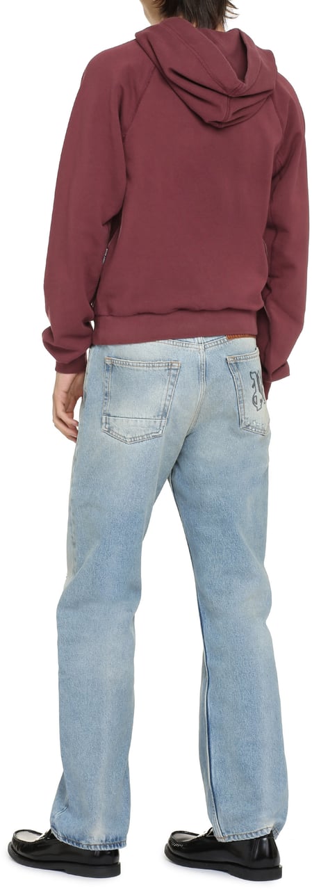 Palm Angels Cotton hoodie Wit