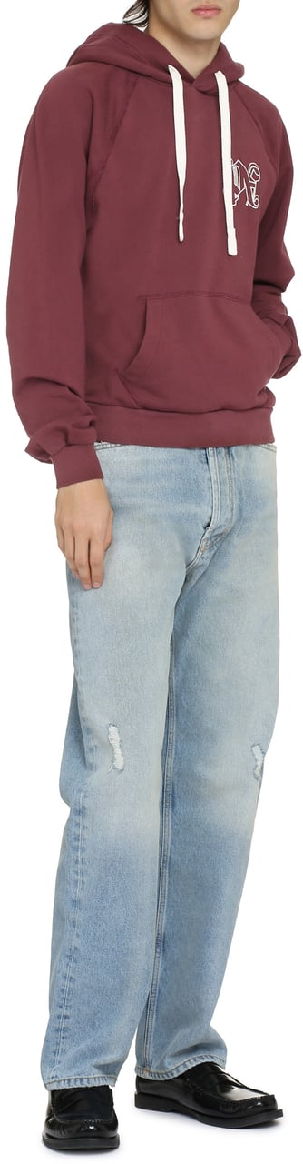 Palm Angels Cotton hoodie Wit