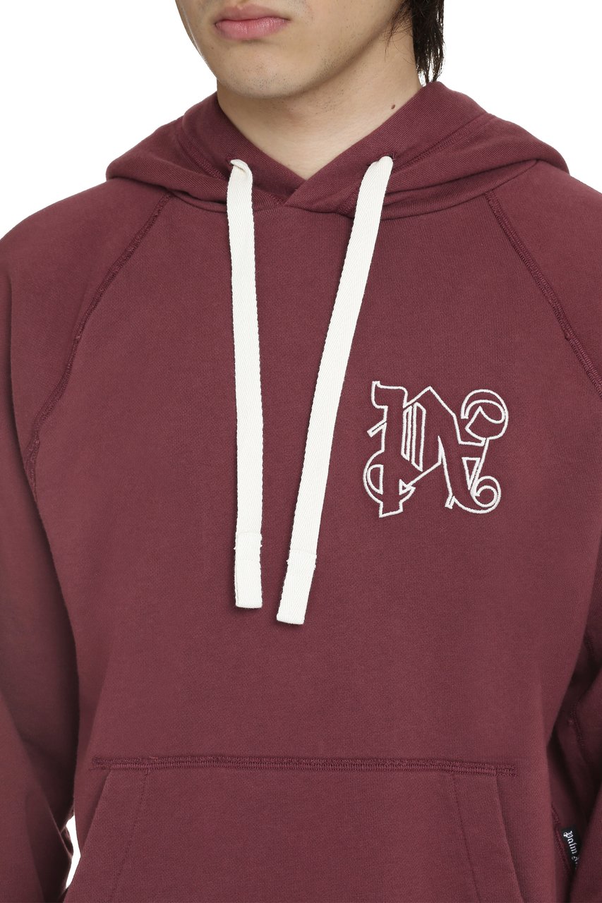 Palm Angels Cotton hoodie Wit
