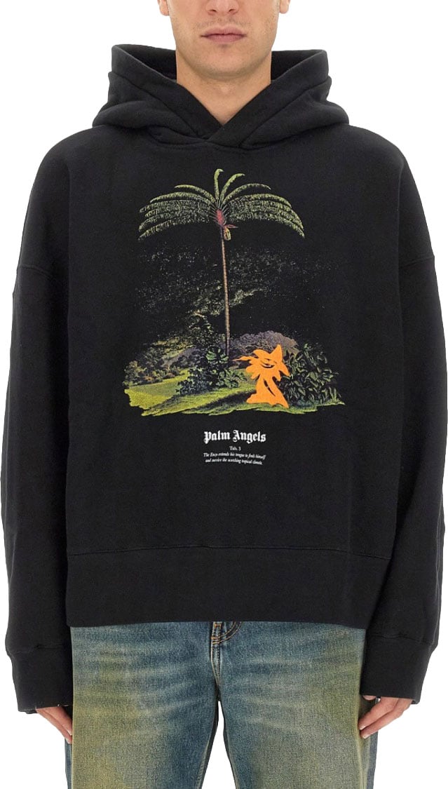 Palm Angels Enzo Sweatshirt From The Tropics Zwart