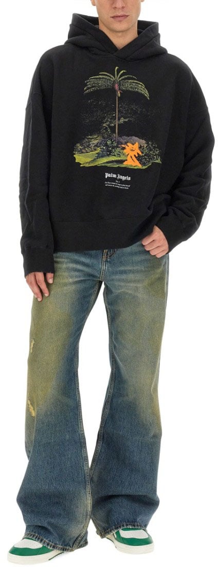 Palm Angels Enzo Sweatshirt From The Tropics Zwart