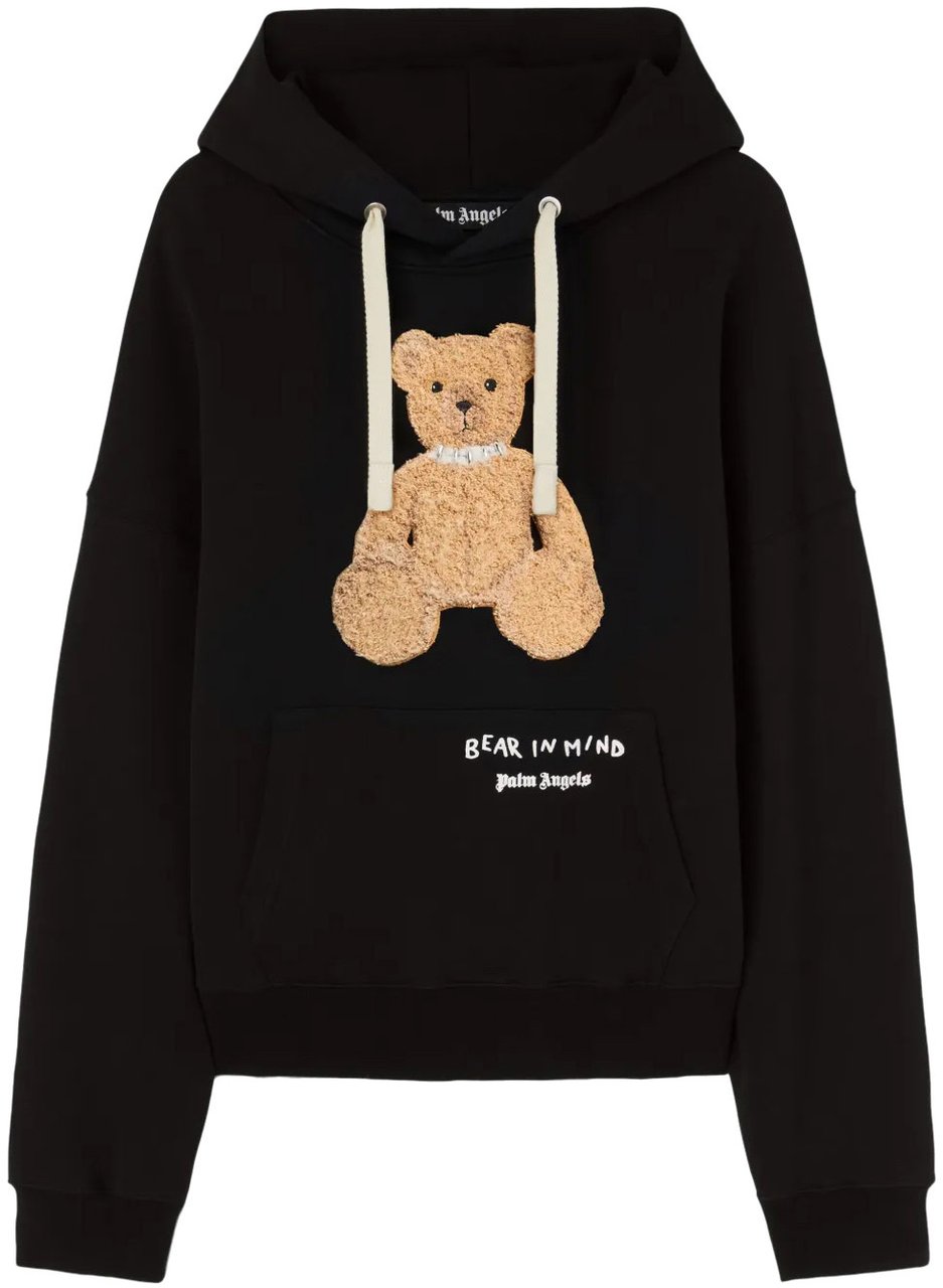 Palm Angels Bear In Mind Logo Hoodie Zwart