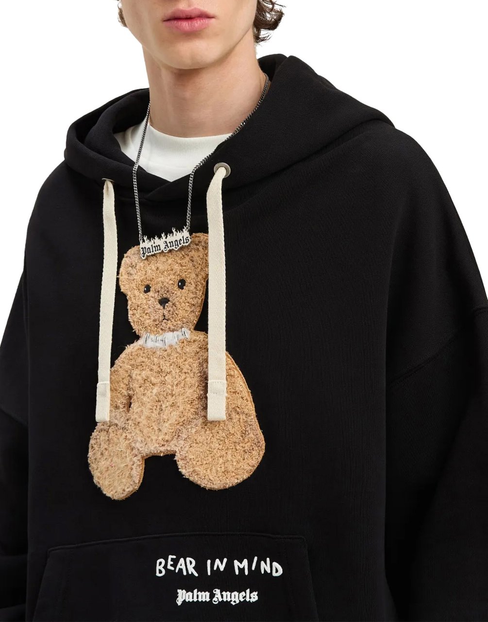 Palm Angels Bear In Mind Logo Hoodie Zwart