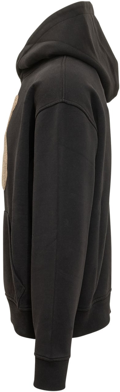 Palm Angels Felpa con Cappuccio e Stampa Orso Zwart