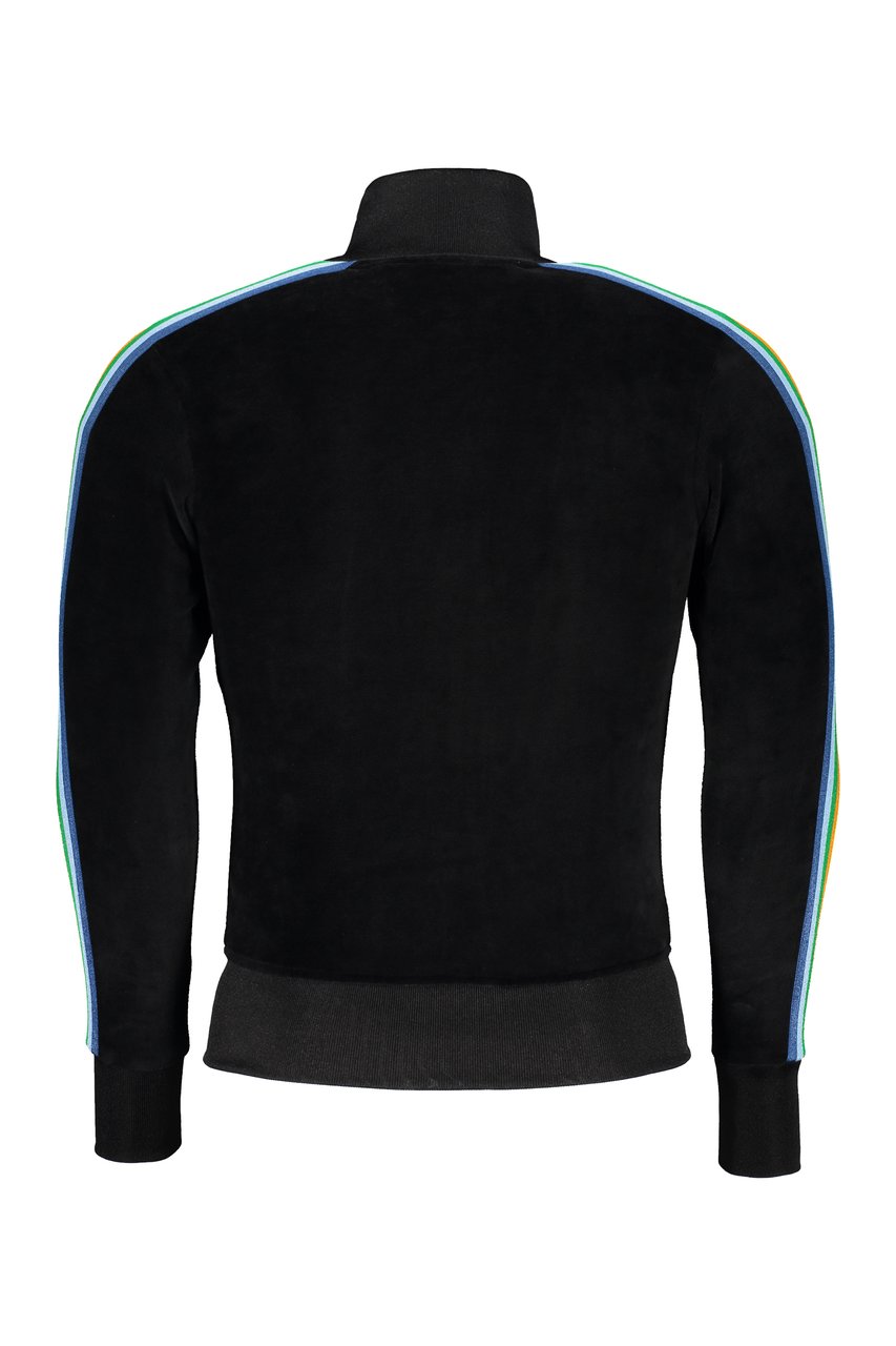 Palm Angels Chenille full-zip sweatshirt Zwart