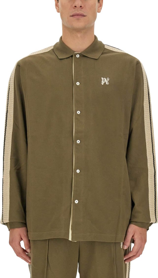 Palm Angels Monogram Shirt Groen