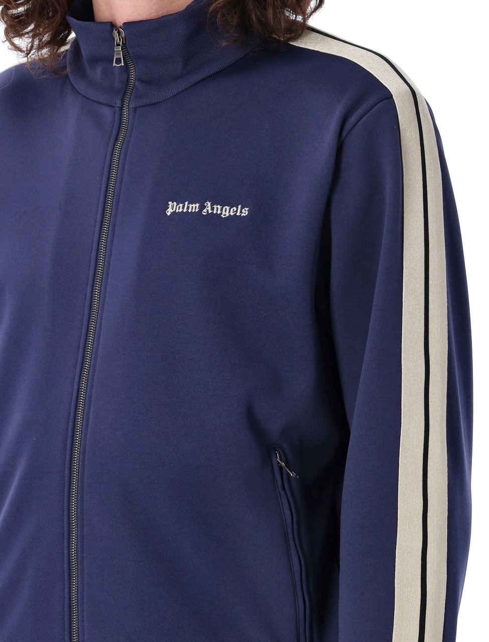 Palm Angels Classic Logo Track Jacket Blu Blauw