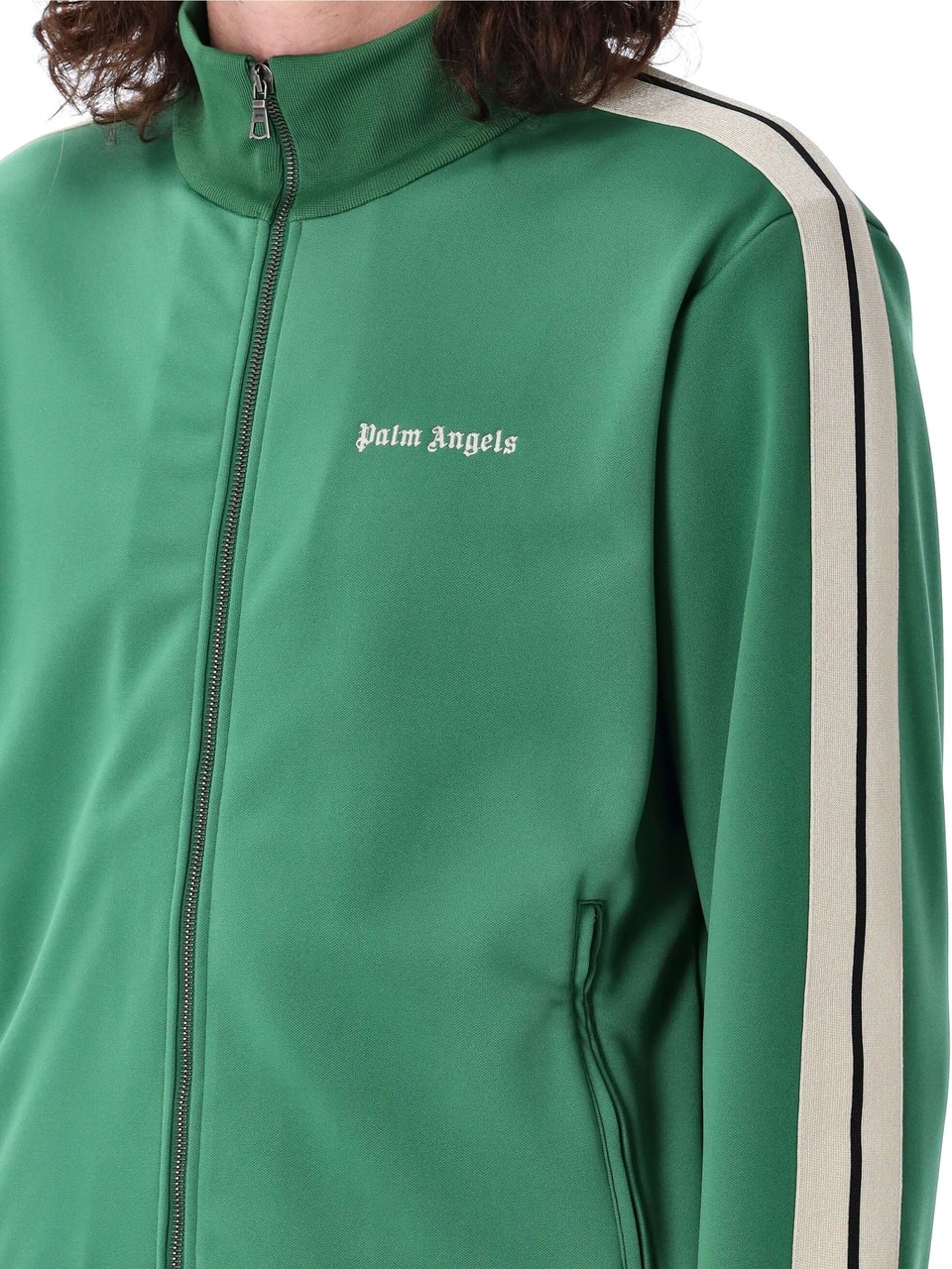 Palm Angels Classic Logo Track Jacket Forest Green Groen