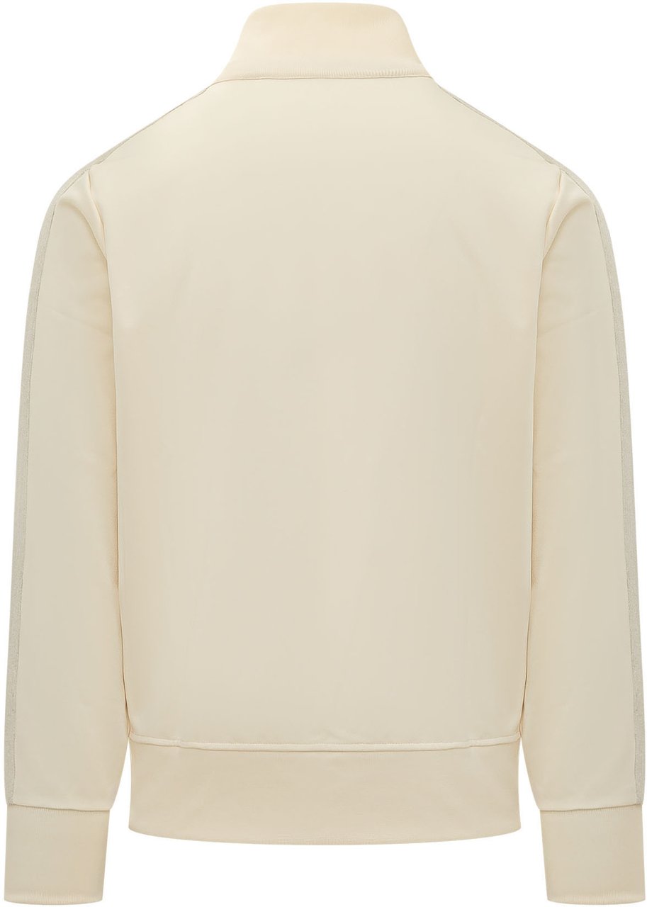 Palm Angels Felpa con Zip Collo Alto e Logo Wit