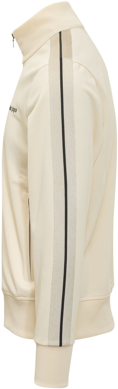 Palm Angels Felpa con Zip Collo Alto e Logo Wit