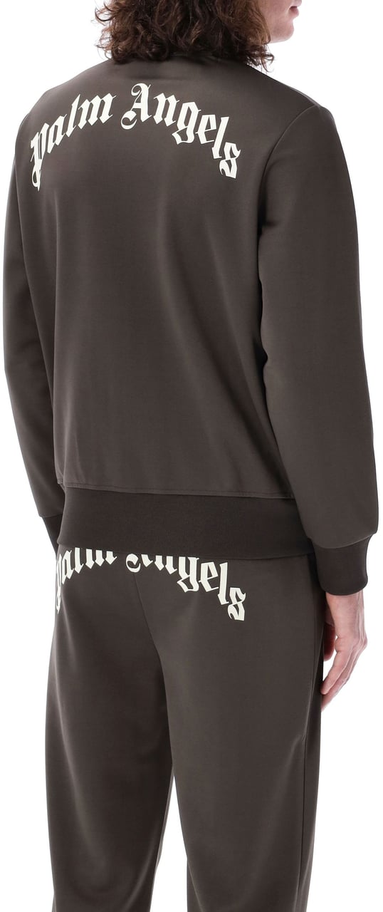 Palm Angels Back Curved Logo Track Jacket Grigio Grijs