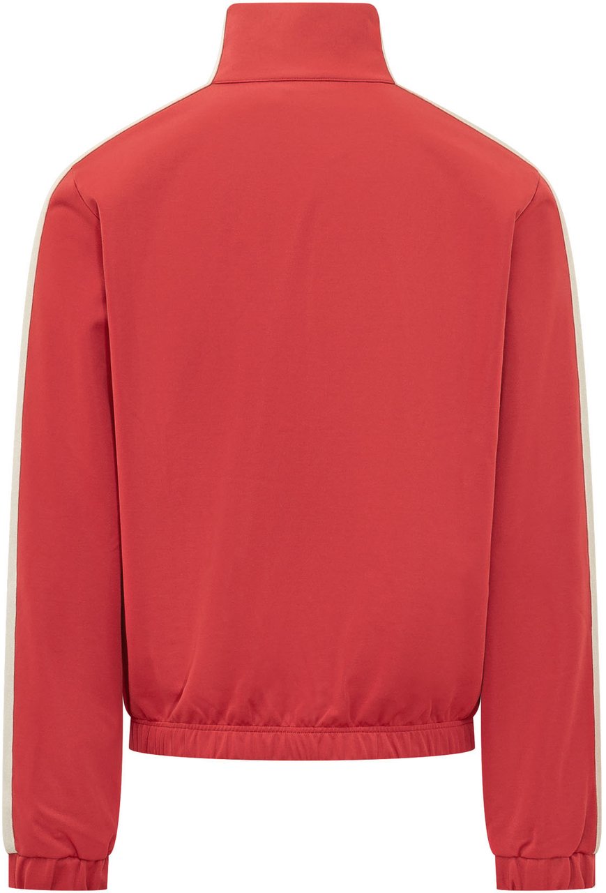Palm Angels Giacca Track con Bande e Logo Rood