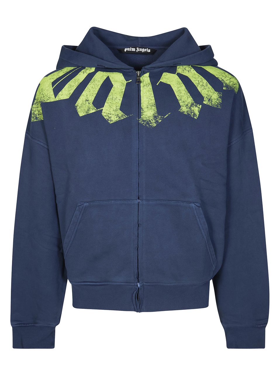 Palm Angels Deep Ocean Big Neck Logo Hoodie Groen