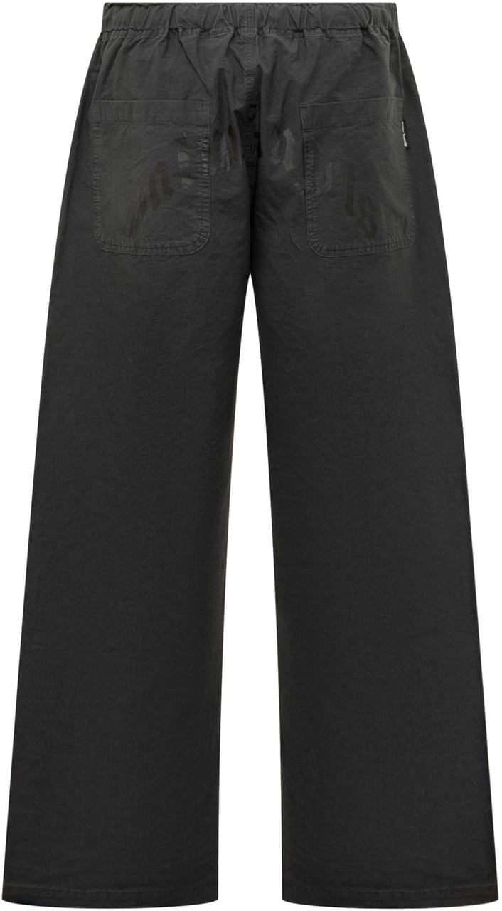 Palm Angels Palm Angels Pantaloni Ampi Con Coulisse Zwart