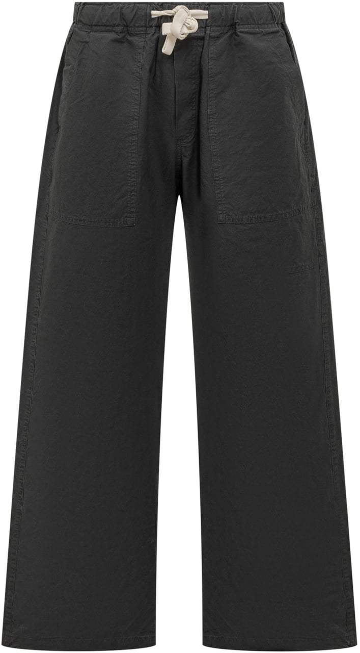Palm Angels Palm Angels Pantaloni Ampi Con Coulisse Zwart