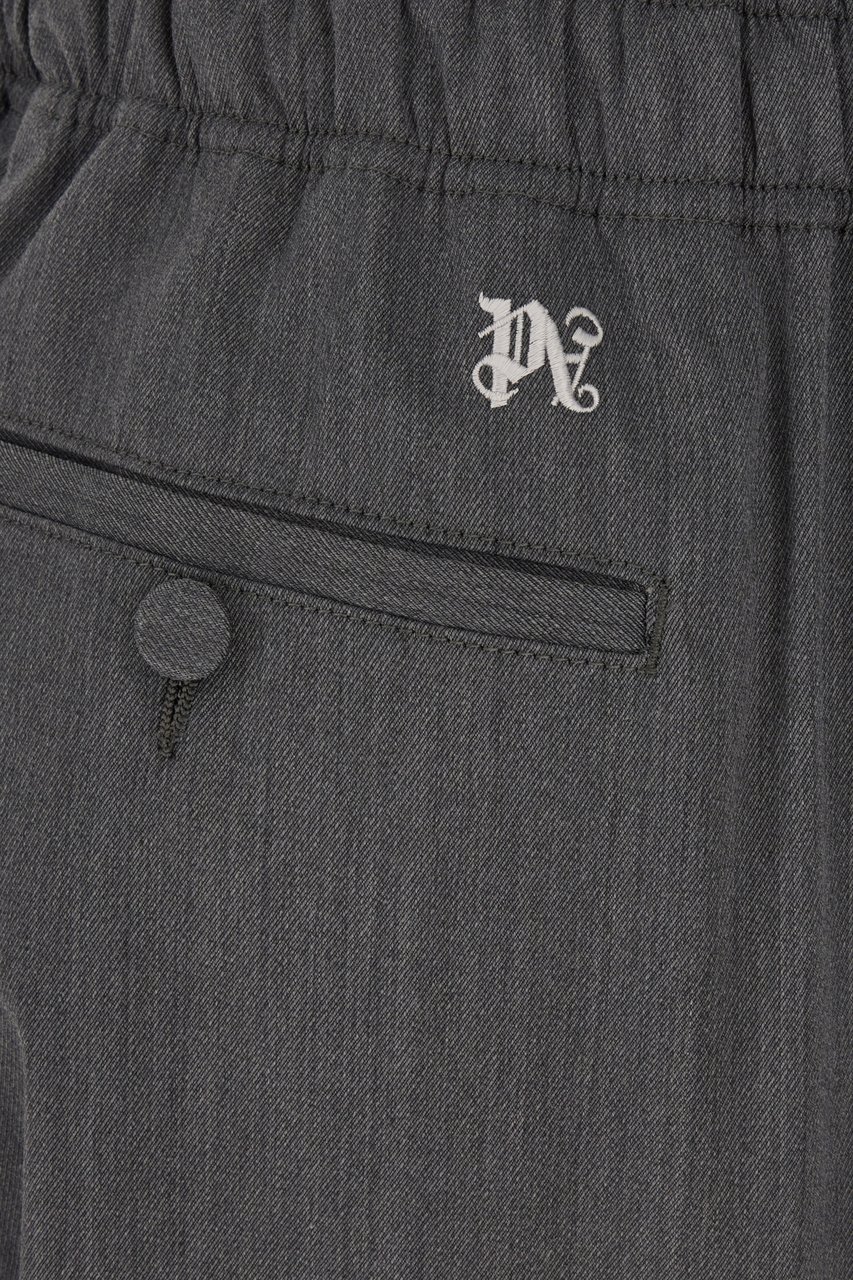 Palm Angels Palm Angels Dark grey stretch polyester blend pants Grijs