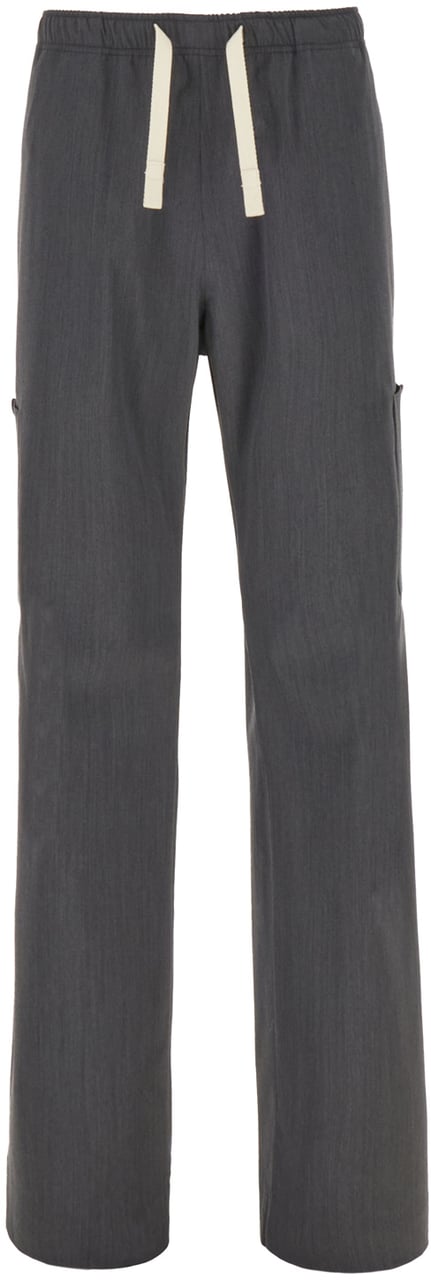 Palm Angels Palm Angels Dark grey stretch polyester blend pants Grijs