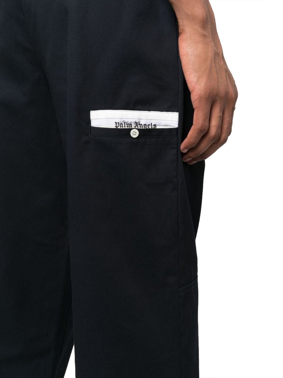 Palm Angels Trousers Blue Blauw
