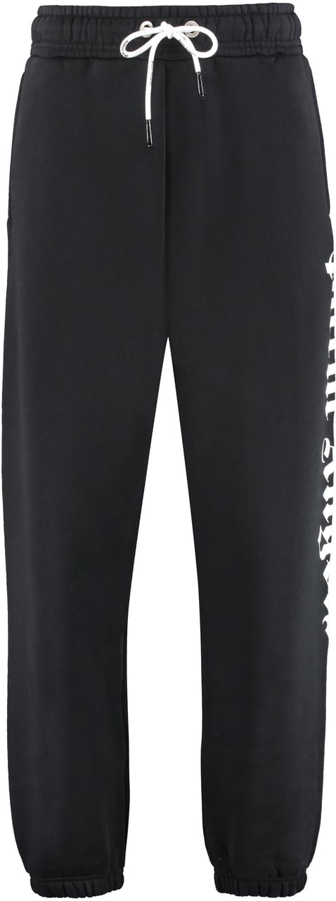 Palm Angels Logo detail cotton track-pants Zwart