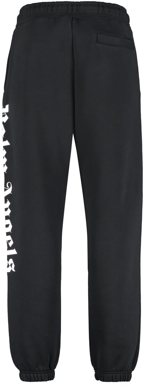 Palm Angels Logo detail cotton track-pants Zwart
