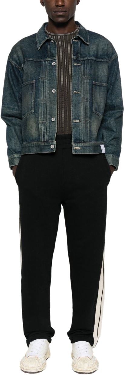 Palm Angels Trousers Blackoff White Zwart
