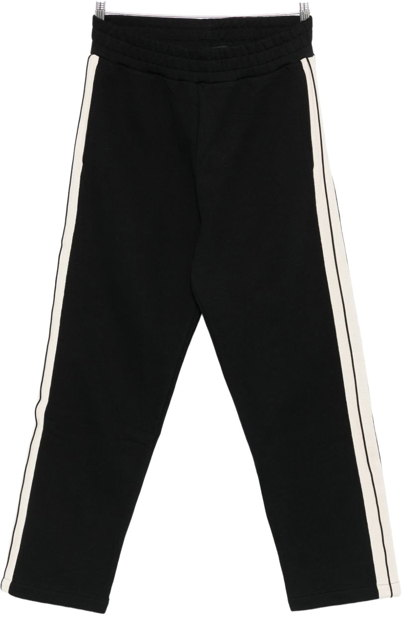Palm Angels Trousers Blackoff White Zwart