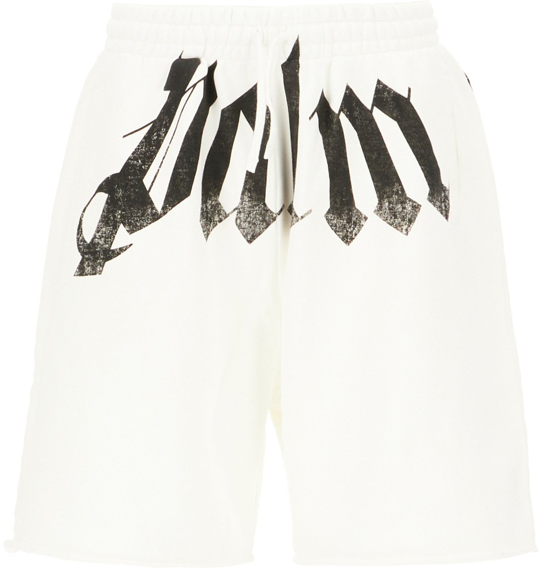 Palm Angels Ivory cotton bermuda shorts Neutraal