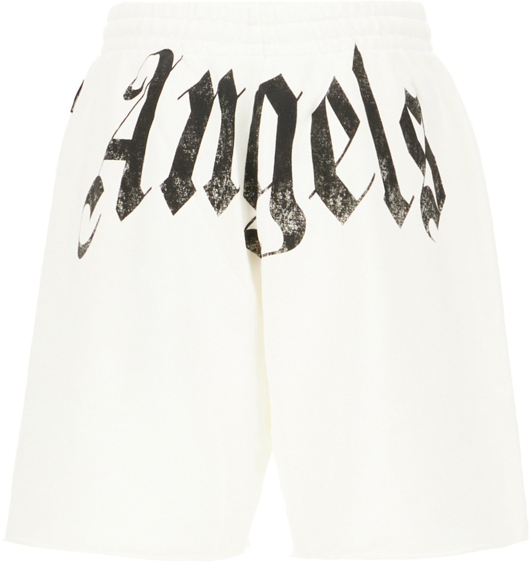 Palm Angels Ivory cotton bermuda shorts Neutraal