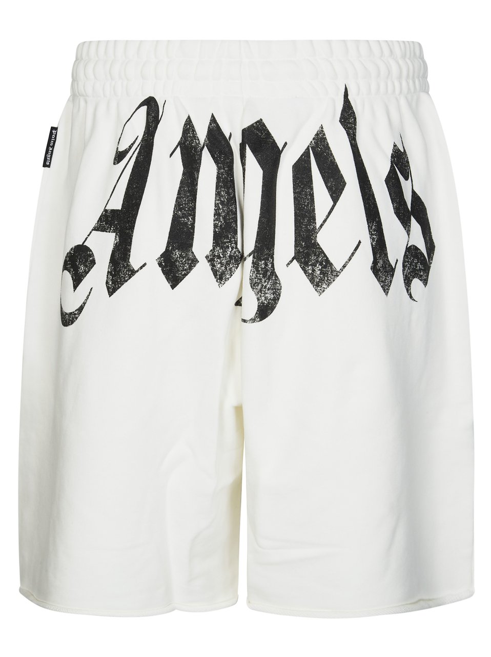 Palm Angels White Big Waist Logo Sweatshorts Wit