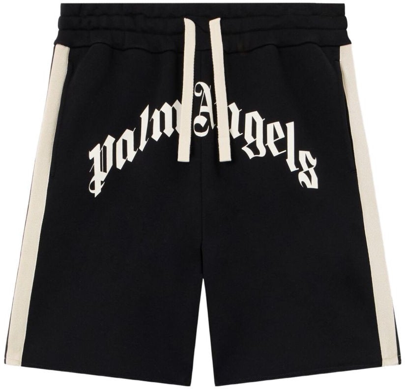 Palm Angels Shorts Black Off White Zwart