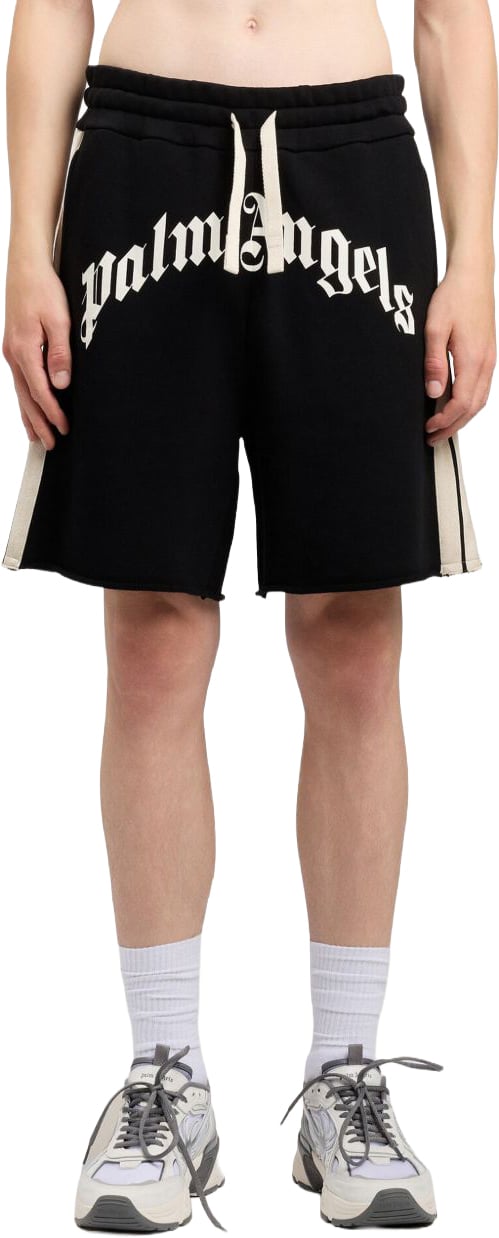 Palm Angels Shorts Black Off White Zwart
