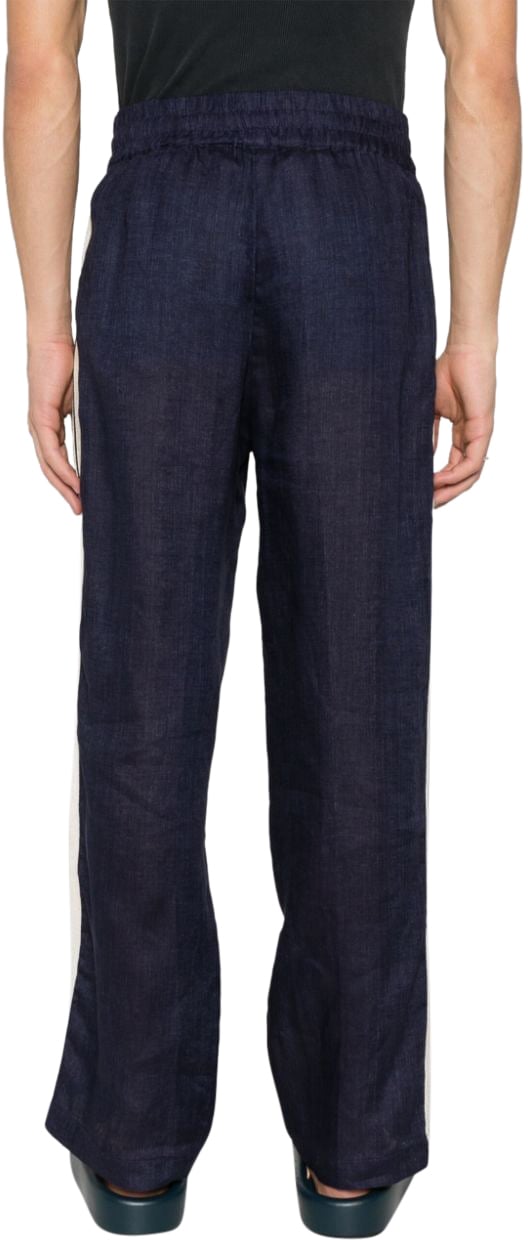 Palm Angels Trousers Blue Blauw