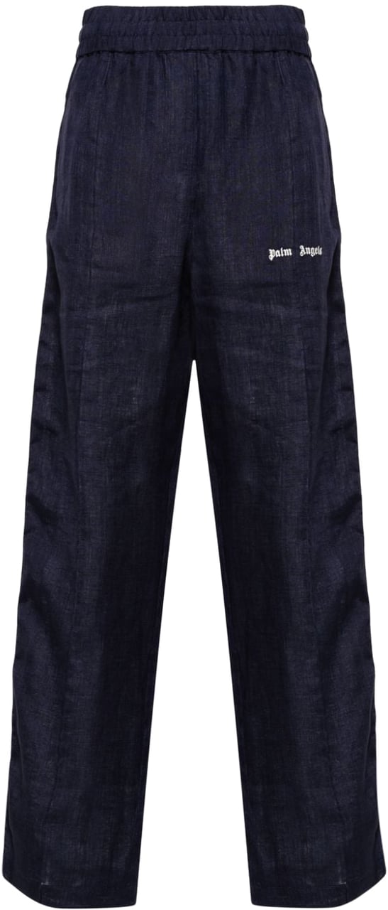 Palm Angels Trousers Blue Blauw