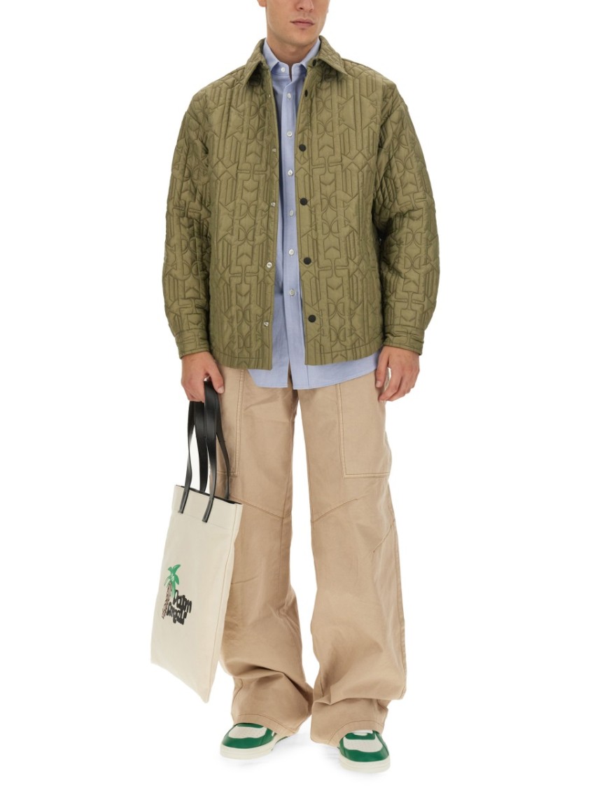 Palm Angels Monogram Shirt Groen
