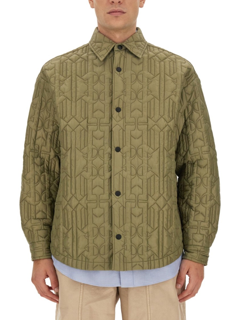 Palm Angels Monogram Shirt Groen