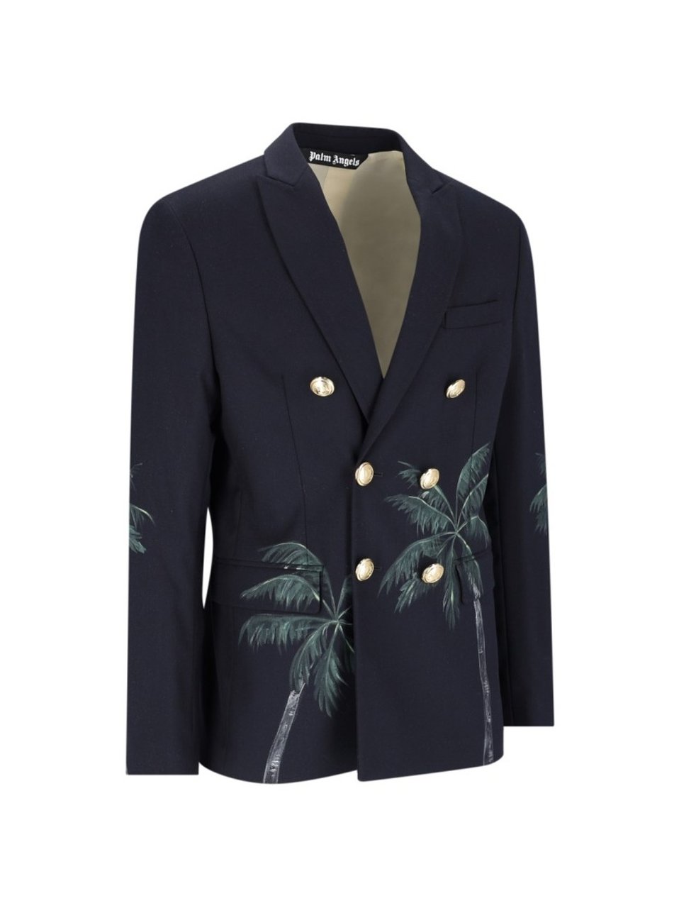 Palm Angels "Double-Breasted Blazer" – Blue Blauw