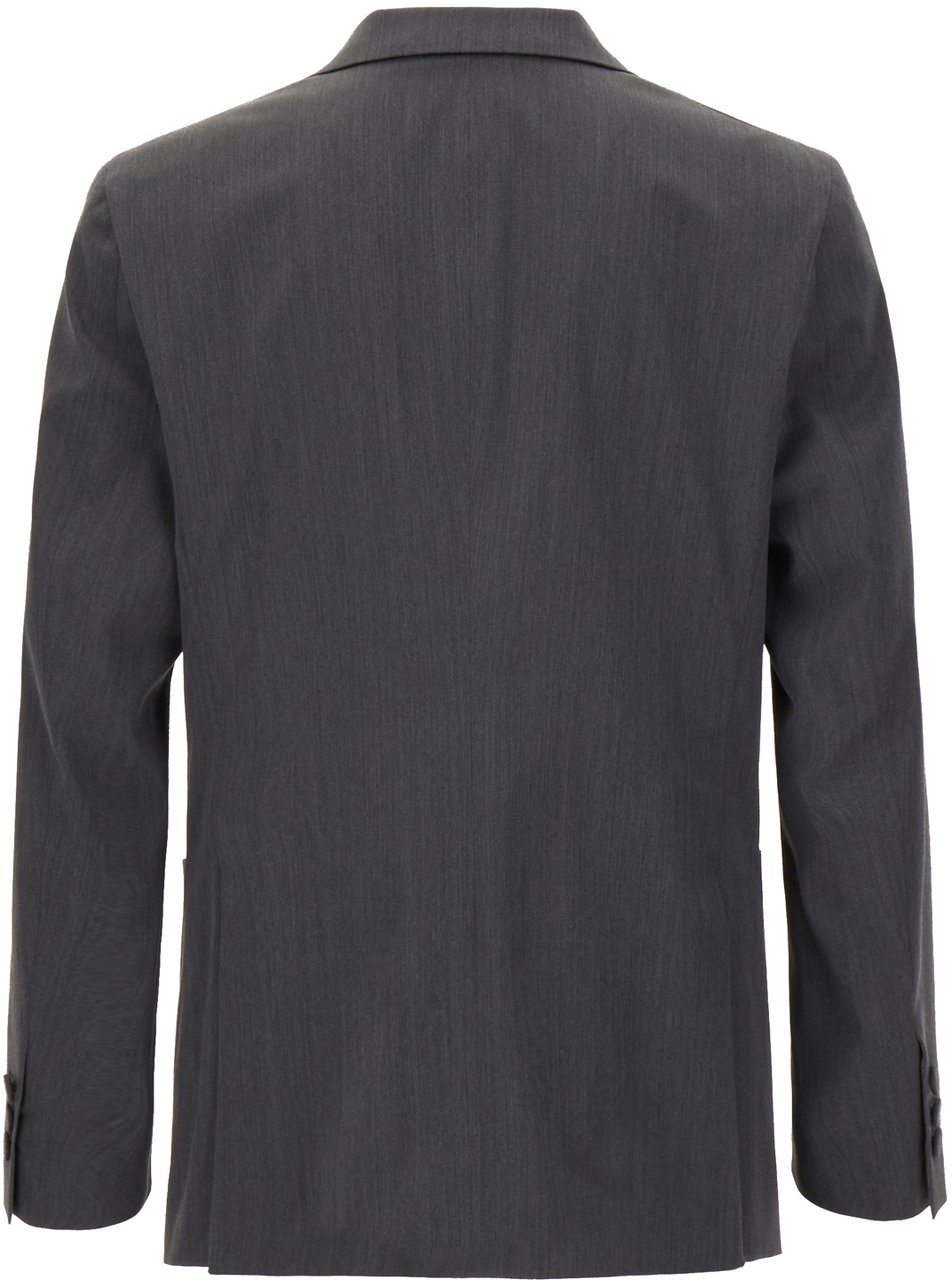 Palm Angels Palm Angels Dark grey stretch polyester blend blazer Grijs
