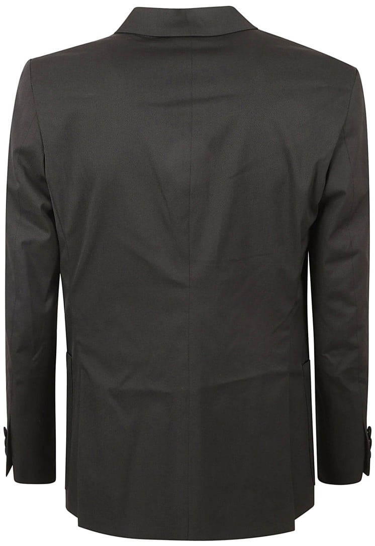 Palm Angels Tailored Black Jacket With Notched Lapel Zwart