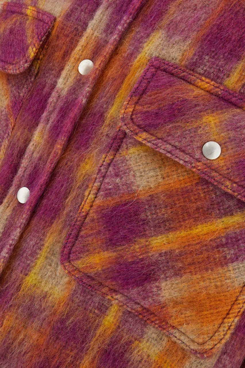 Palm Angels Palm Angels Embroidered wool blend oversize shirt Divers