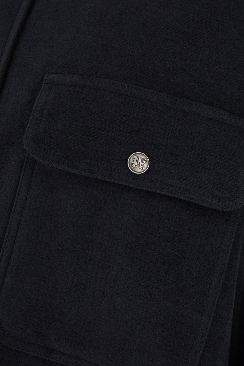 Palm Angels Palm Angels Midnight blue cotton oversize shirt Blauw