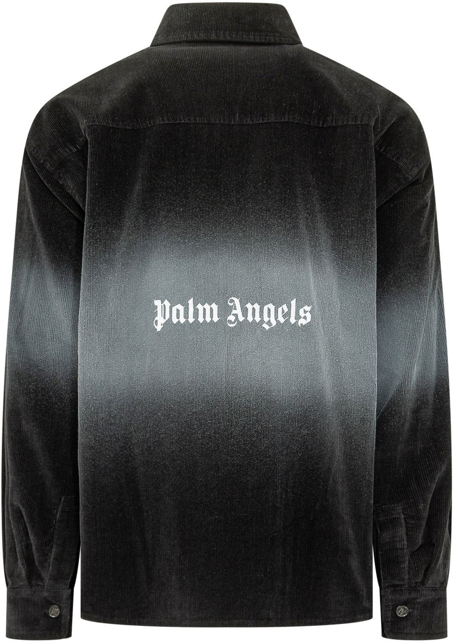 Palm Angels Camicia in Denim con Tasche Zwart