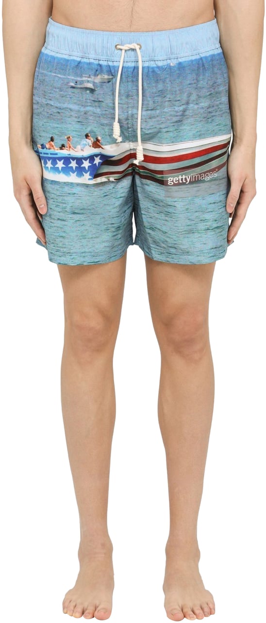 Palm Angels Getty Speedyboat Logo Swim Shorts Divers