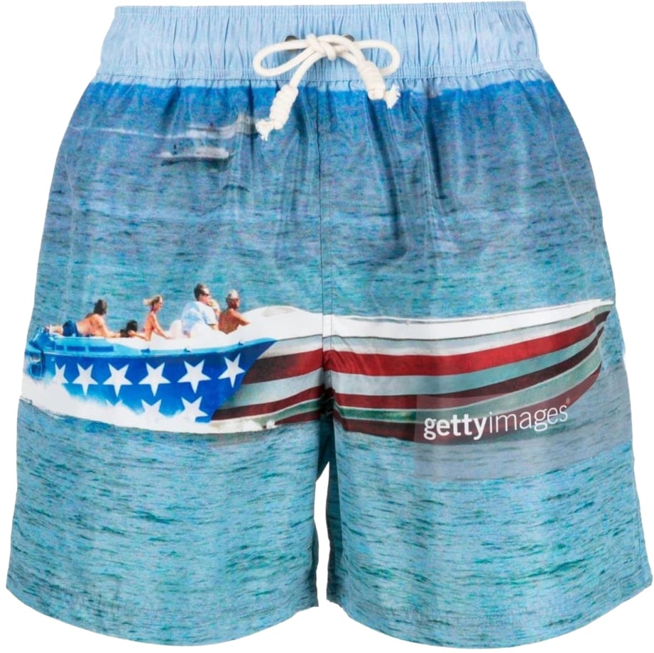 Palm Angels Getty Speedyboat Logo Swim Shorts Divers