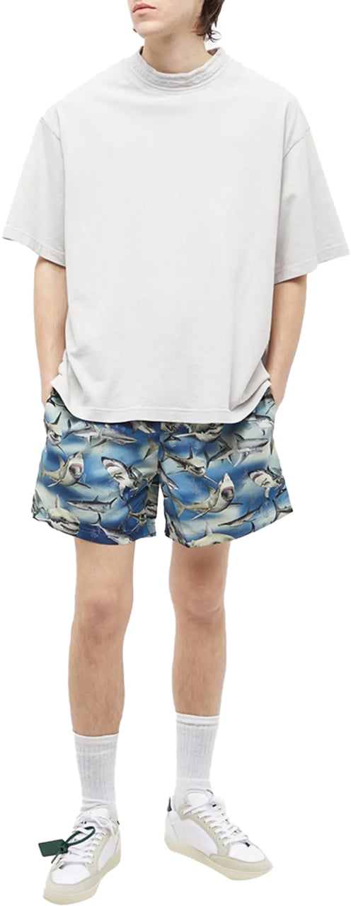 Palm Angels Shark Logo Swim Shorts Blauw
