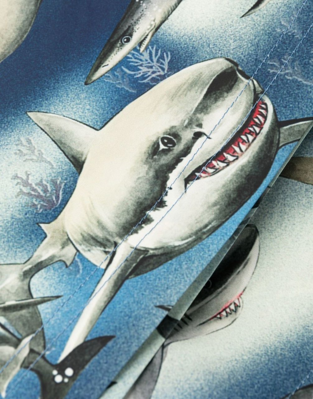 Palm Angels Shark Logo Swim Shorts Blauw