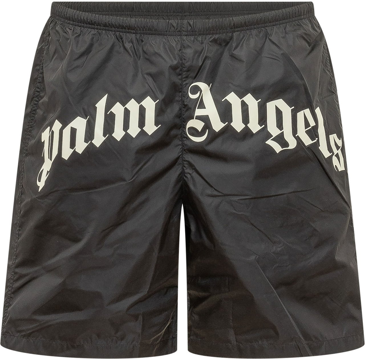 Palm Angels Costume da Bagno con Logo Curvo Zwart