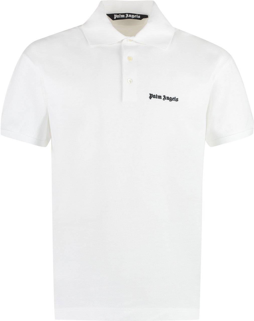 Palm Angels Cotton-piqué polo shirt Wit