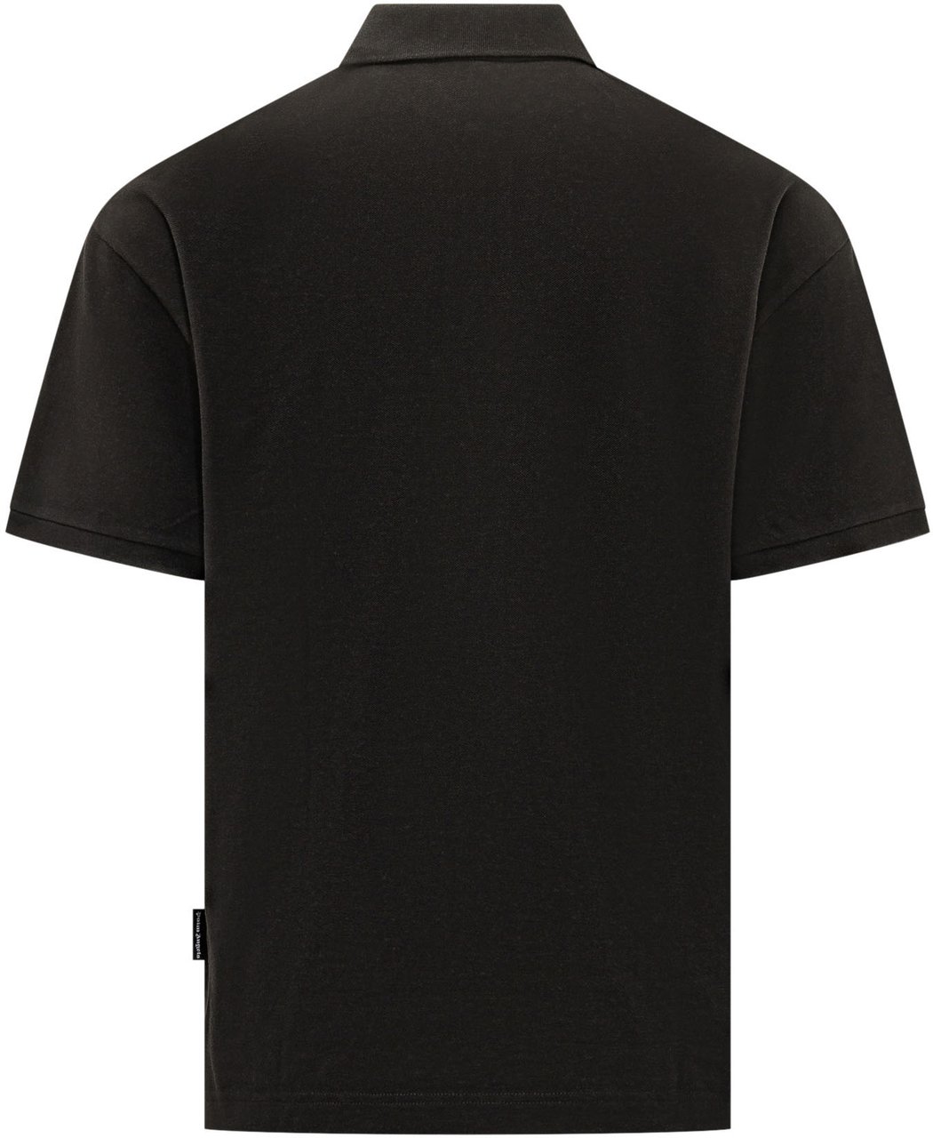 Palm Angels Polo con Logo Curvo Frontale Zwart